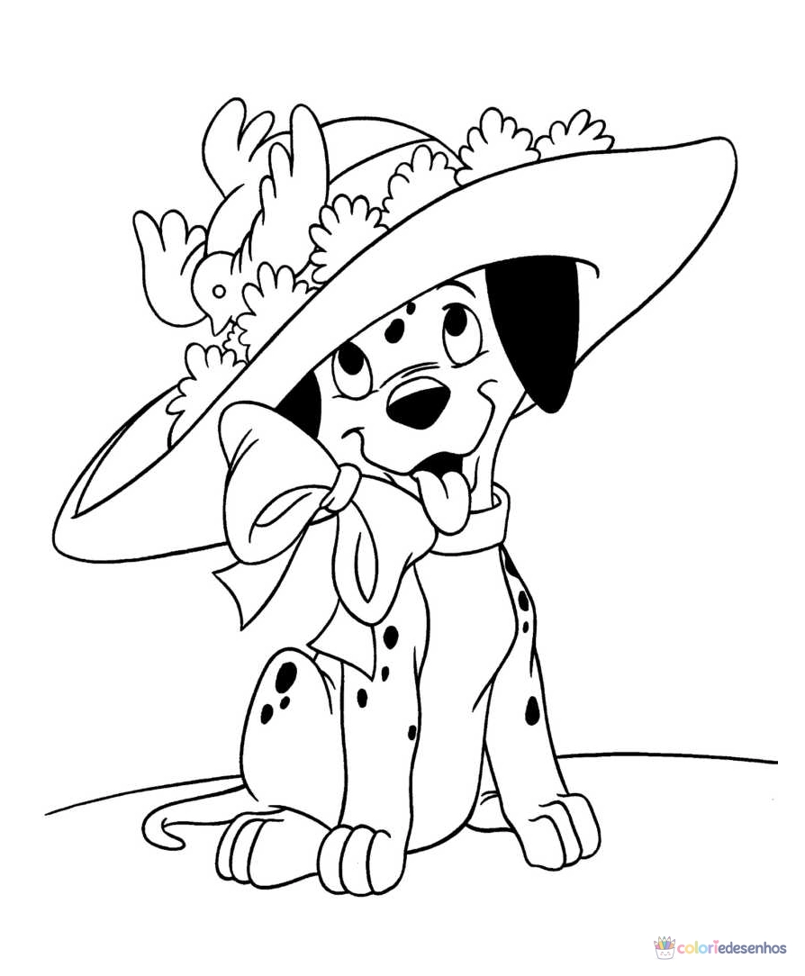 Desenhos de 101 Dálmatas para colorir