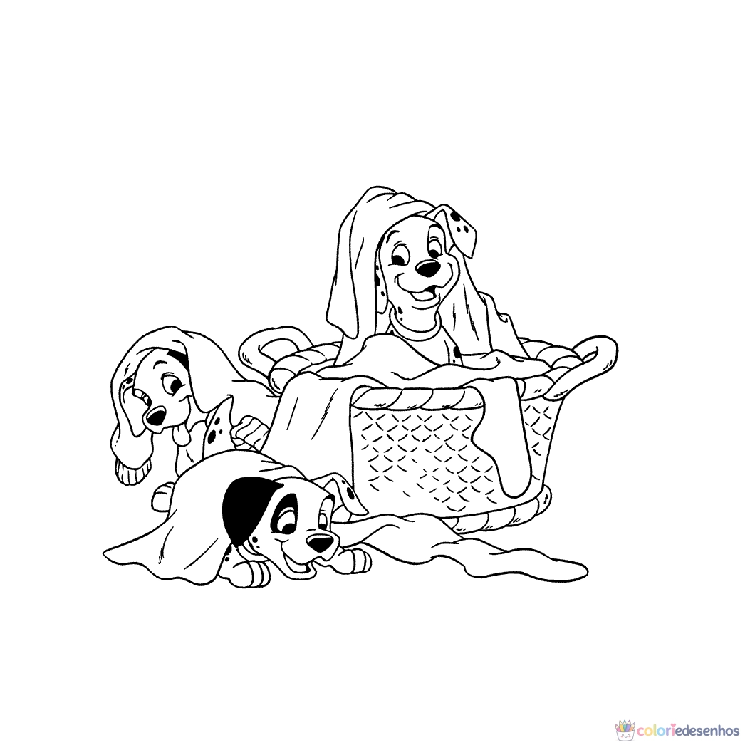 101 Dálmatas para colorir