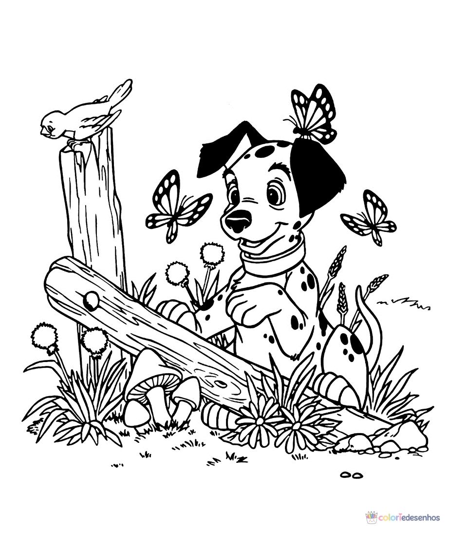 101 Dálmatas para colorir