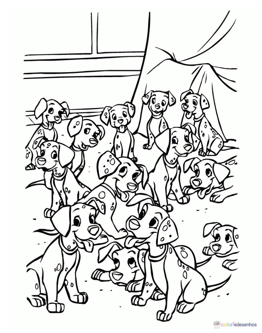 101 dálmatas para imprimir e colorir para colorir