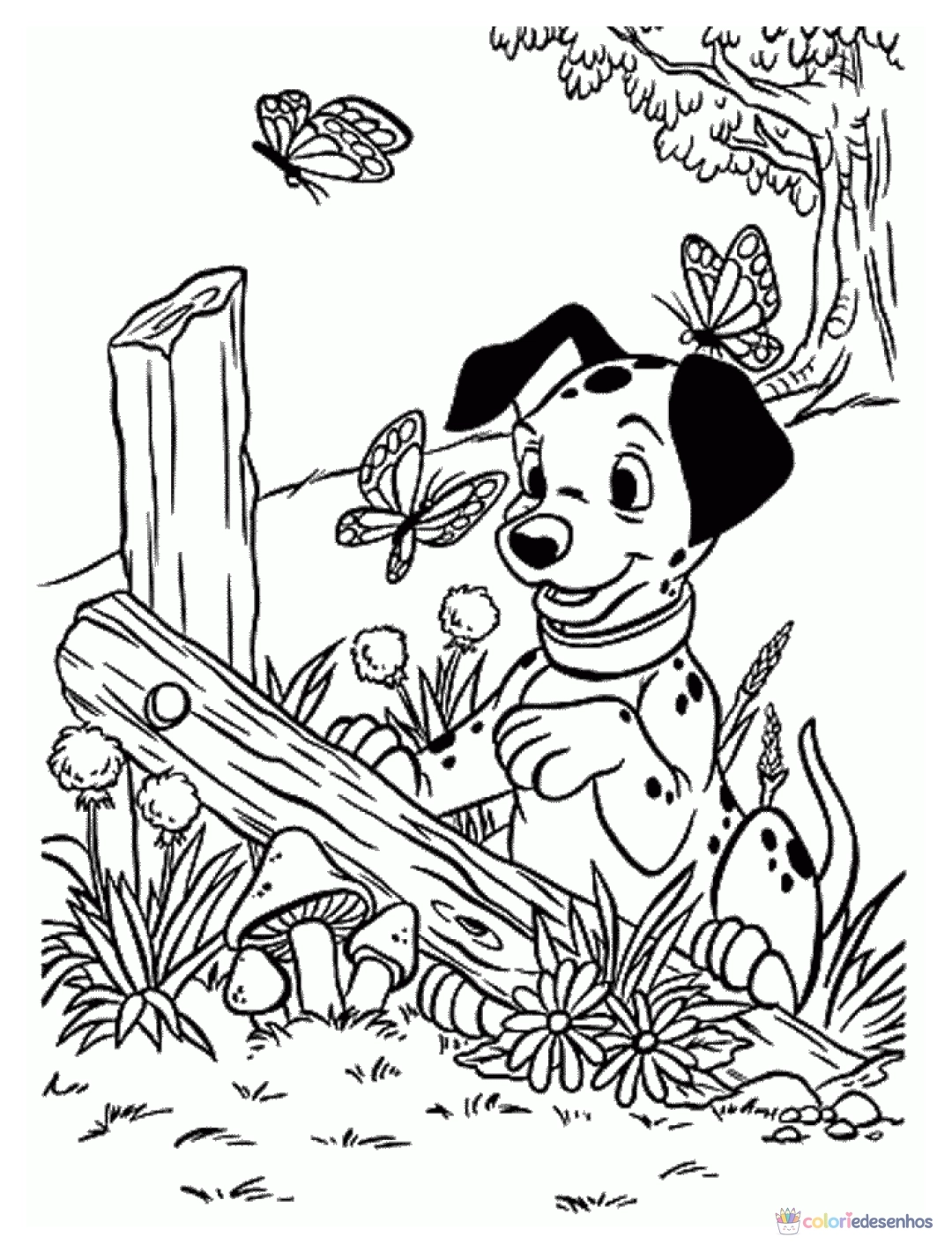 101 dálmatas para imprimir e colorir para colorir