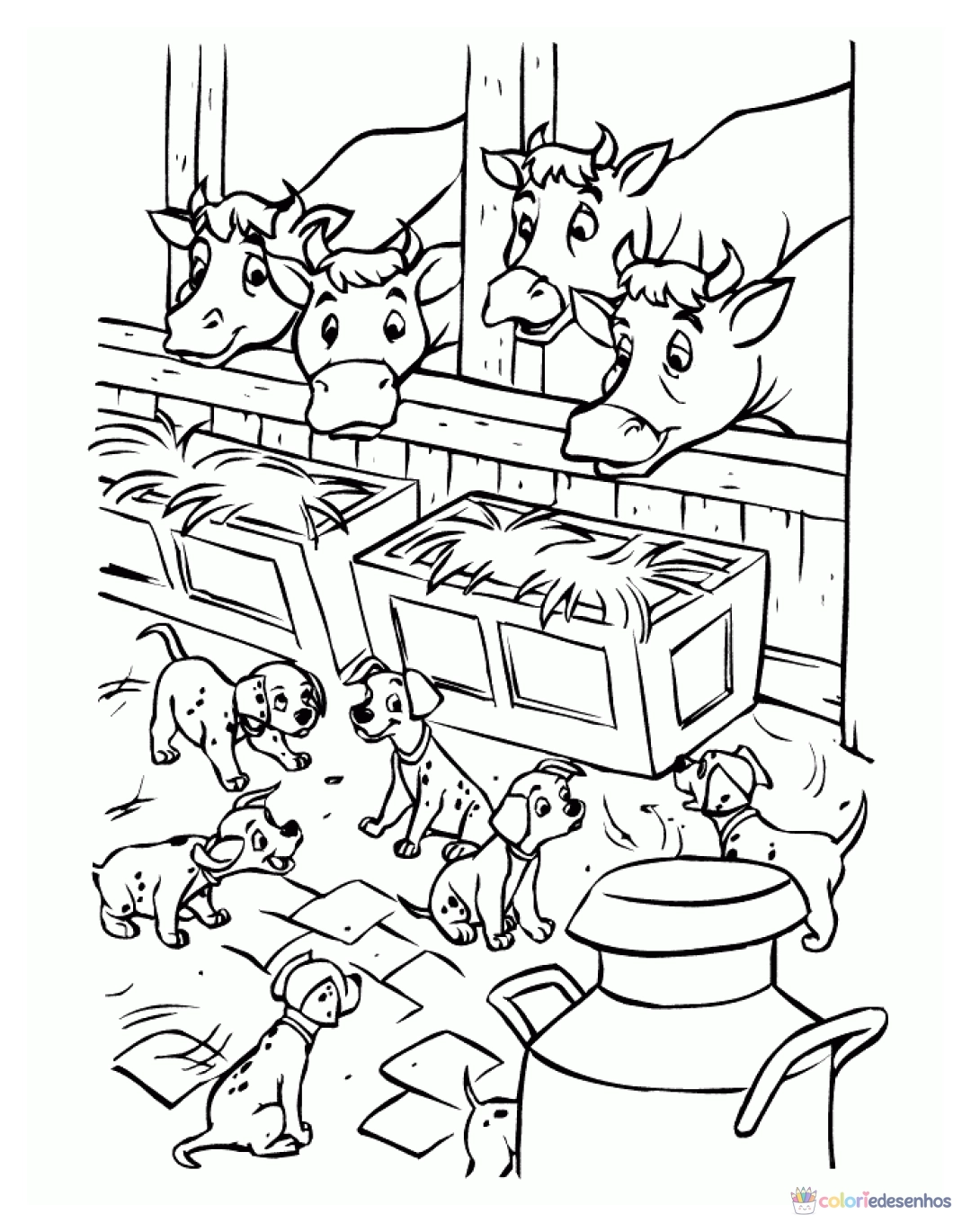 101 dálmatas para imprimir e colorir para colorir