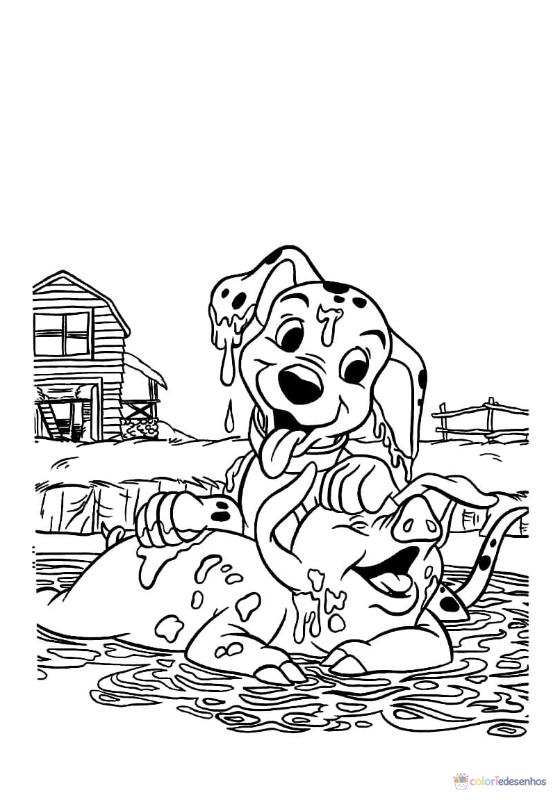 101 dálmatas para imprimir e colorir para colorir