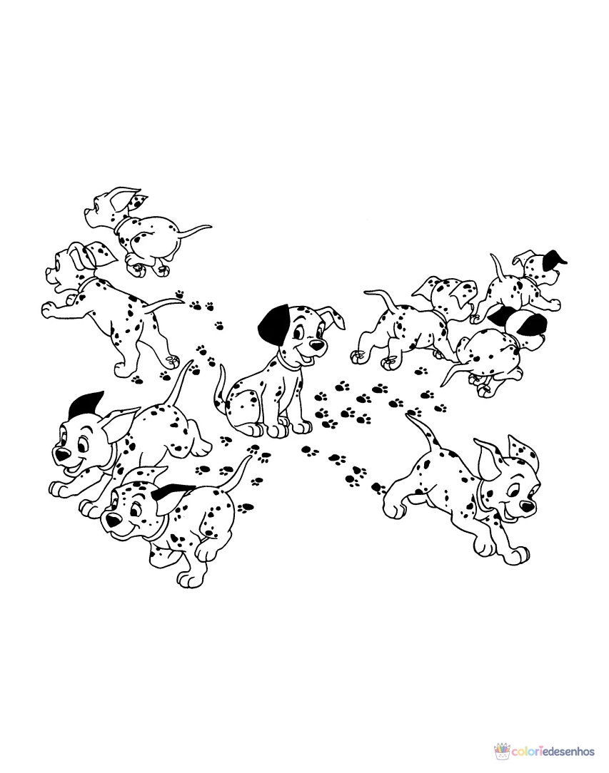 101 dálmatas para imprimir e colorir para colorir