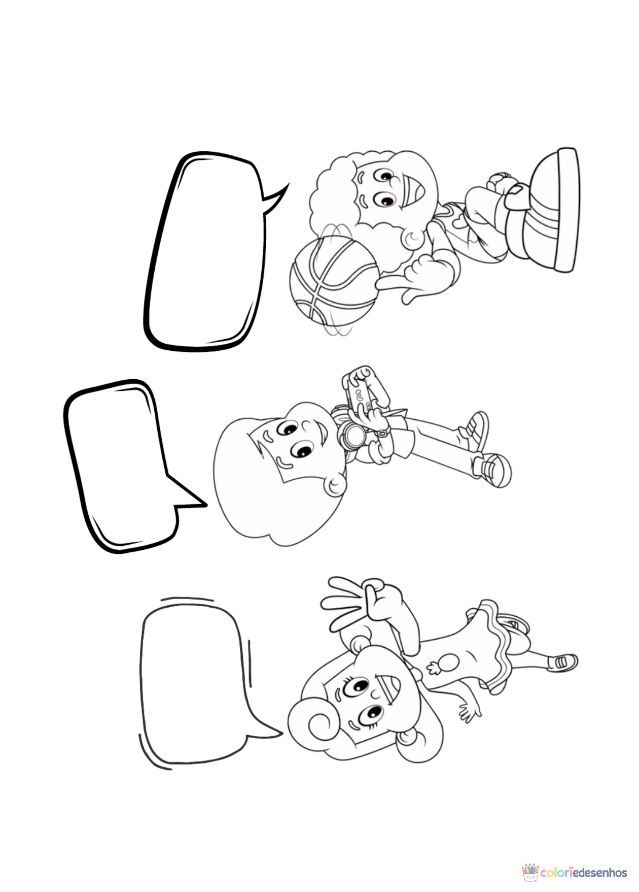 Desenhos de 3 Palavrinhas para colorir