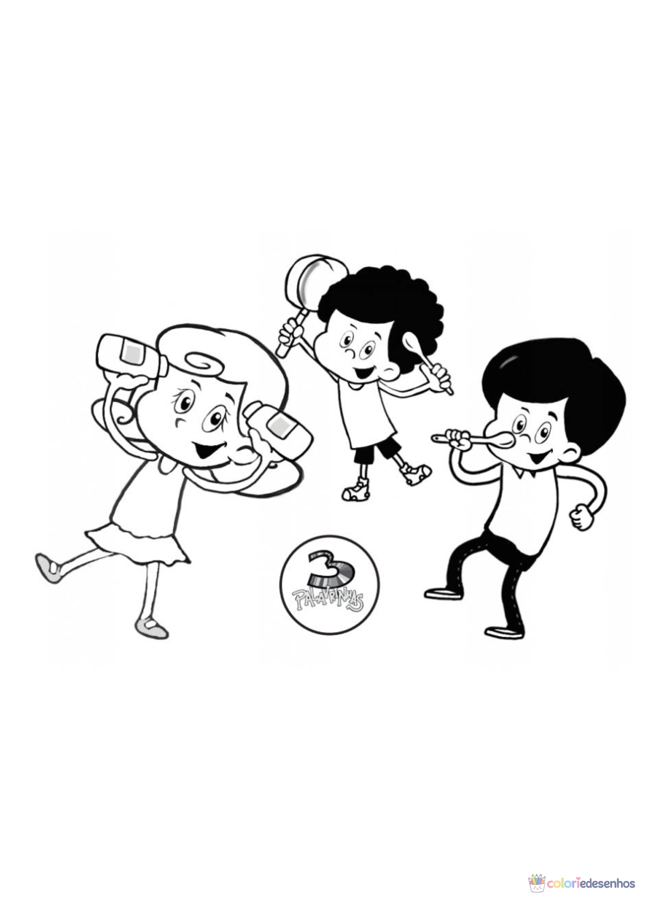 3 palavrinhas para imprimir e colorir para colorir