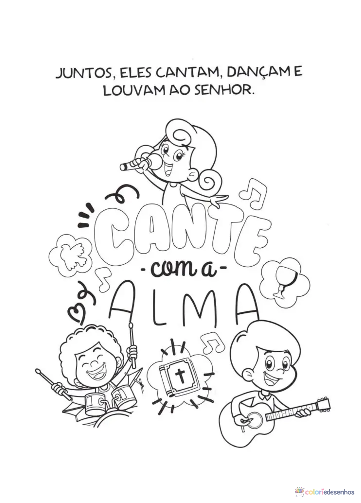 3 palavrinhas para imprimir e colorir para colorir