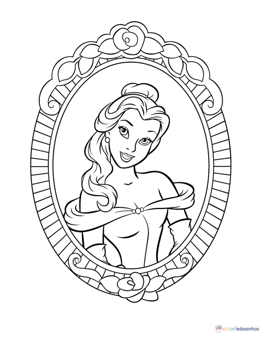 A Bela e a Fera para imprimir e colorir para colorir