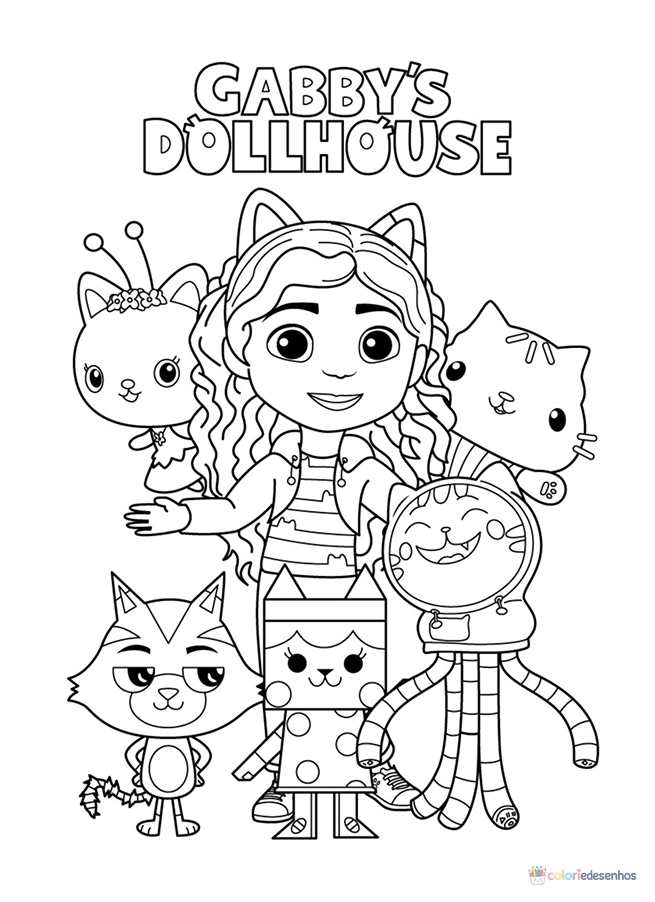 Desenhos de A Casa Mágica da Gabby para colorir