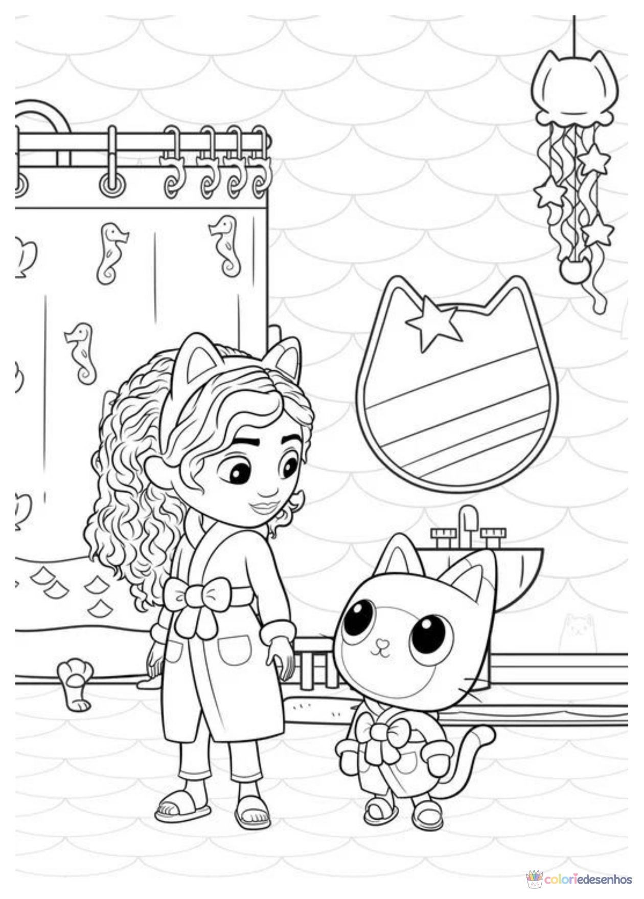A casa mágica da Gabby para imprimir e colorir para colorir