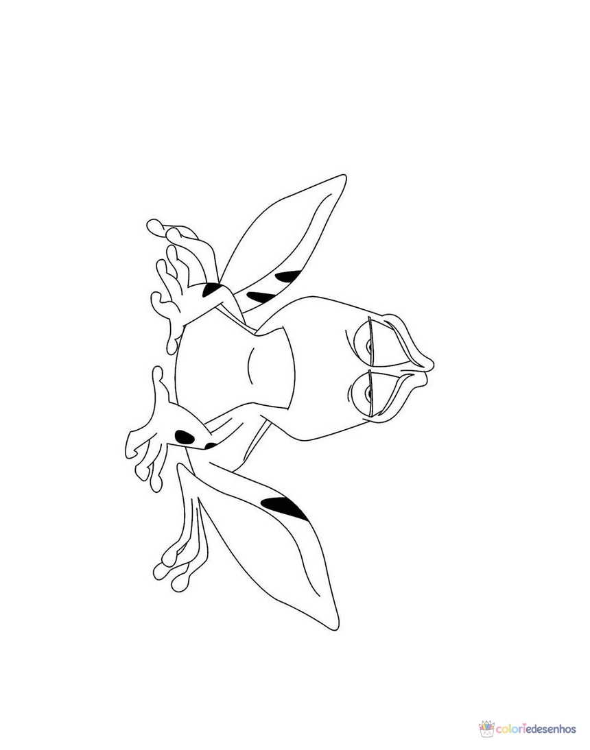 A Princesa e o Sapo para imprimir e colorir para colorir