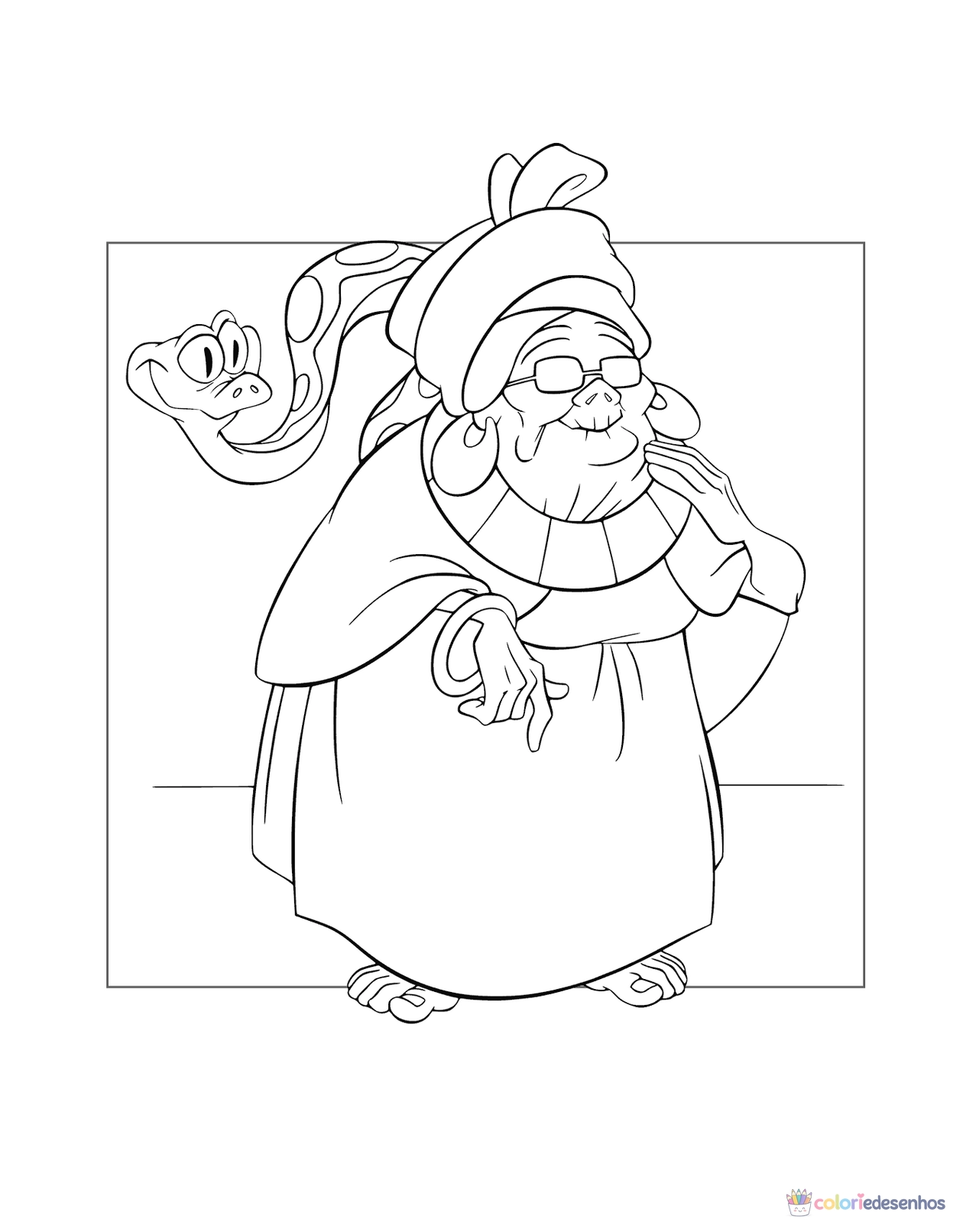 A Princesa e o Sapo para imprimir e colorir para colorir