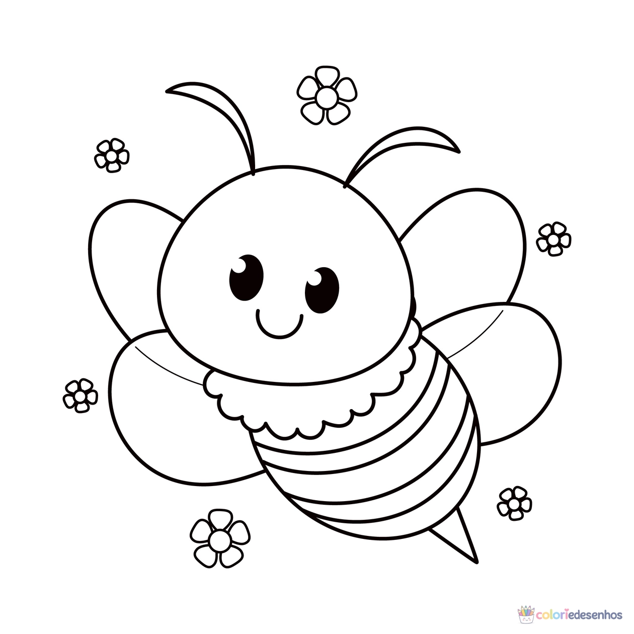 Abelhas para colorir