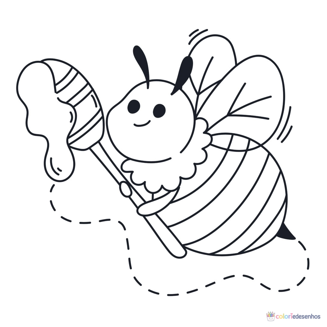 Abelhas para colorir