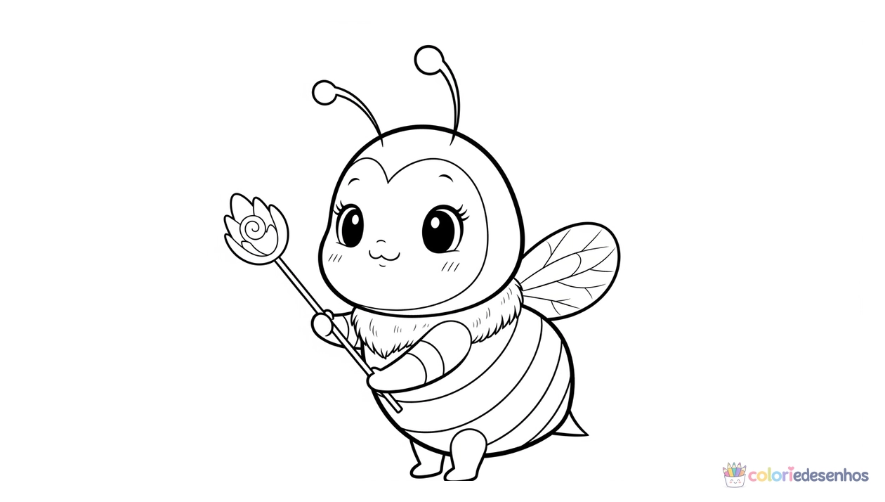 Abelha para imprimir e colorir para colorir