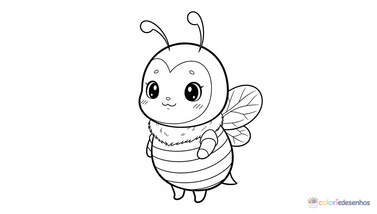 Abelha para imprimir e colorir para colorir