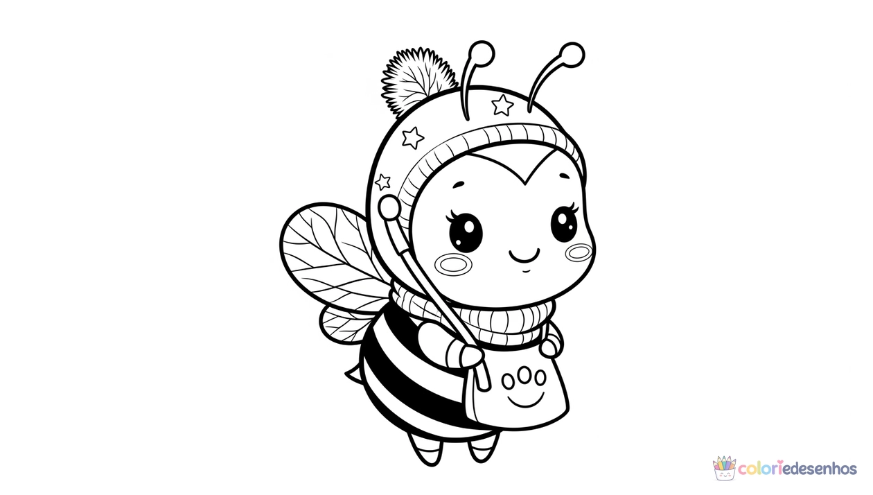 Abelha para imprimir e colorir para colorir