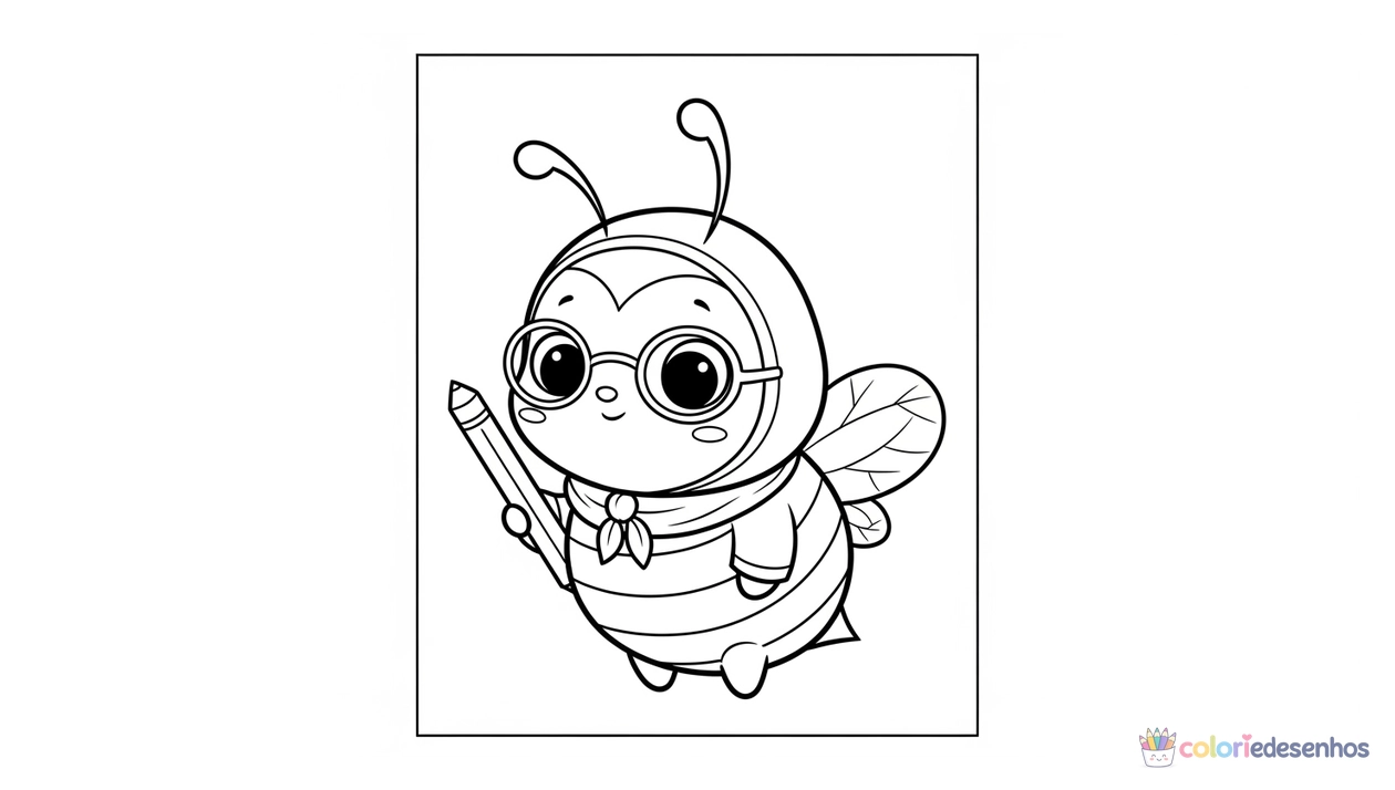 Abelha para imprimir e colorir para colorir