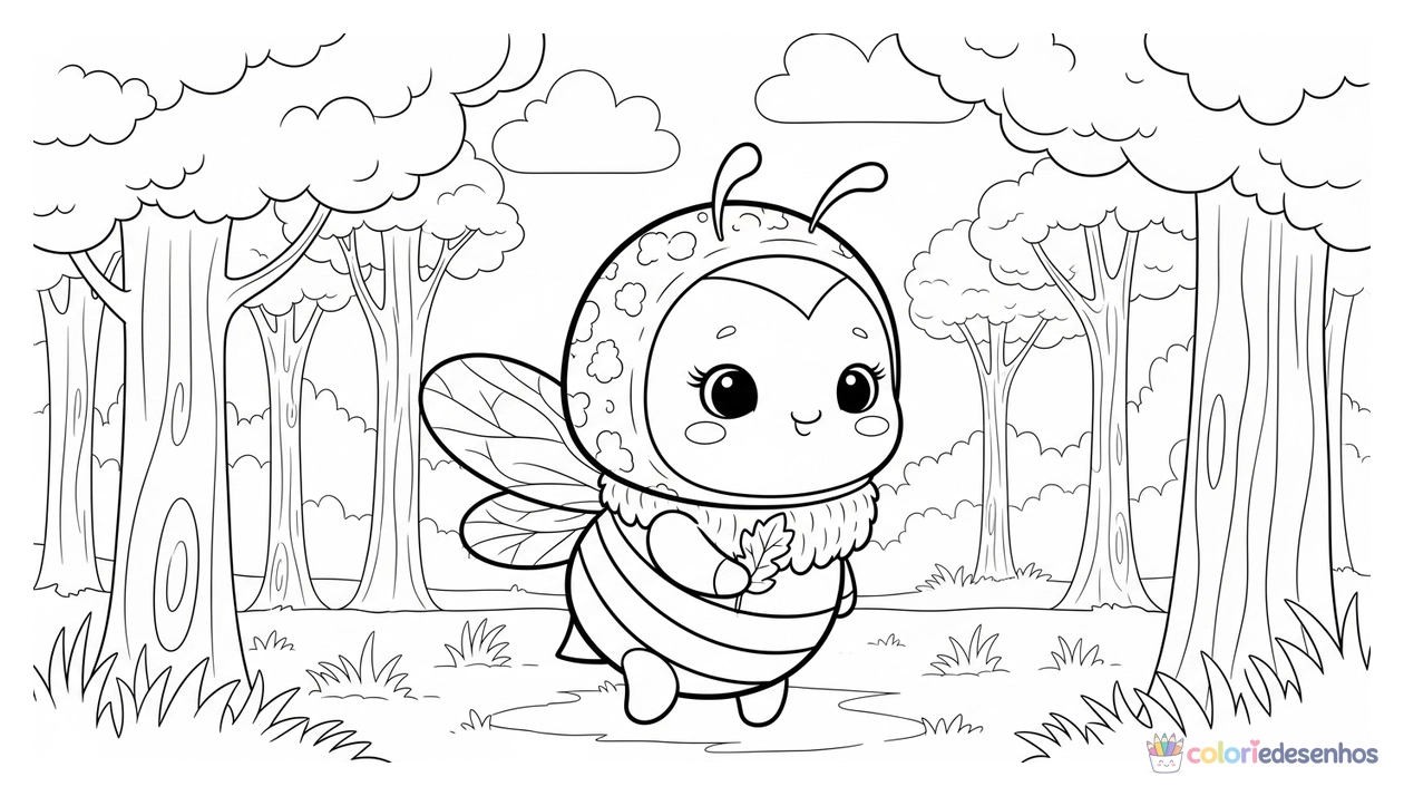 Abelha para imprimir e colorir para colorir