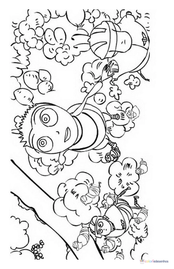 Abelhas para colorir