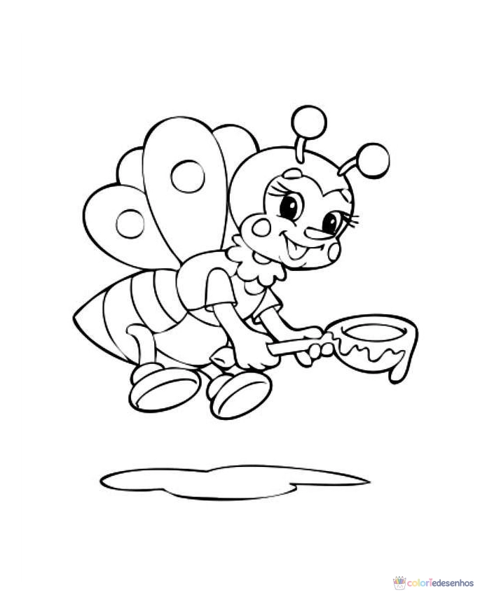 Abelhas para colorir