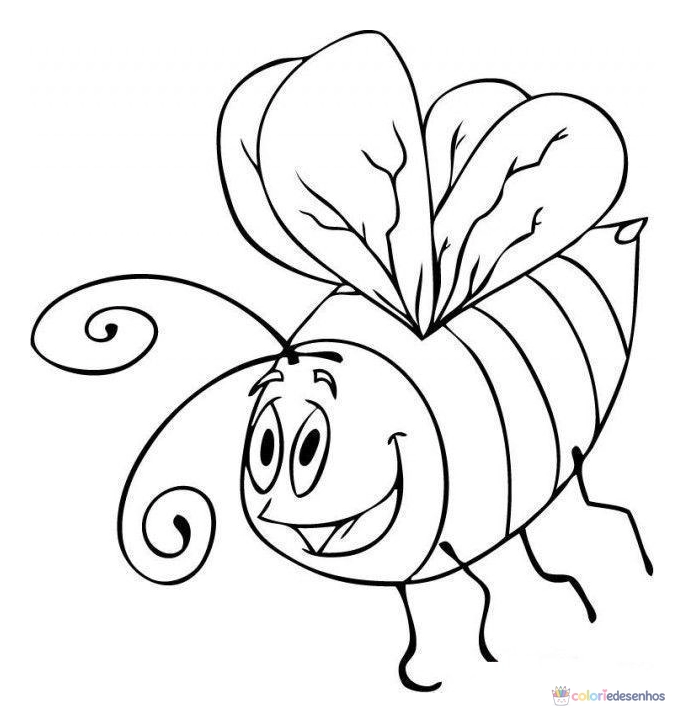 Abelhas para colorir