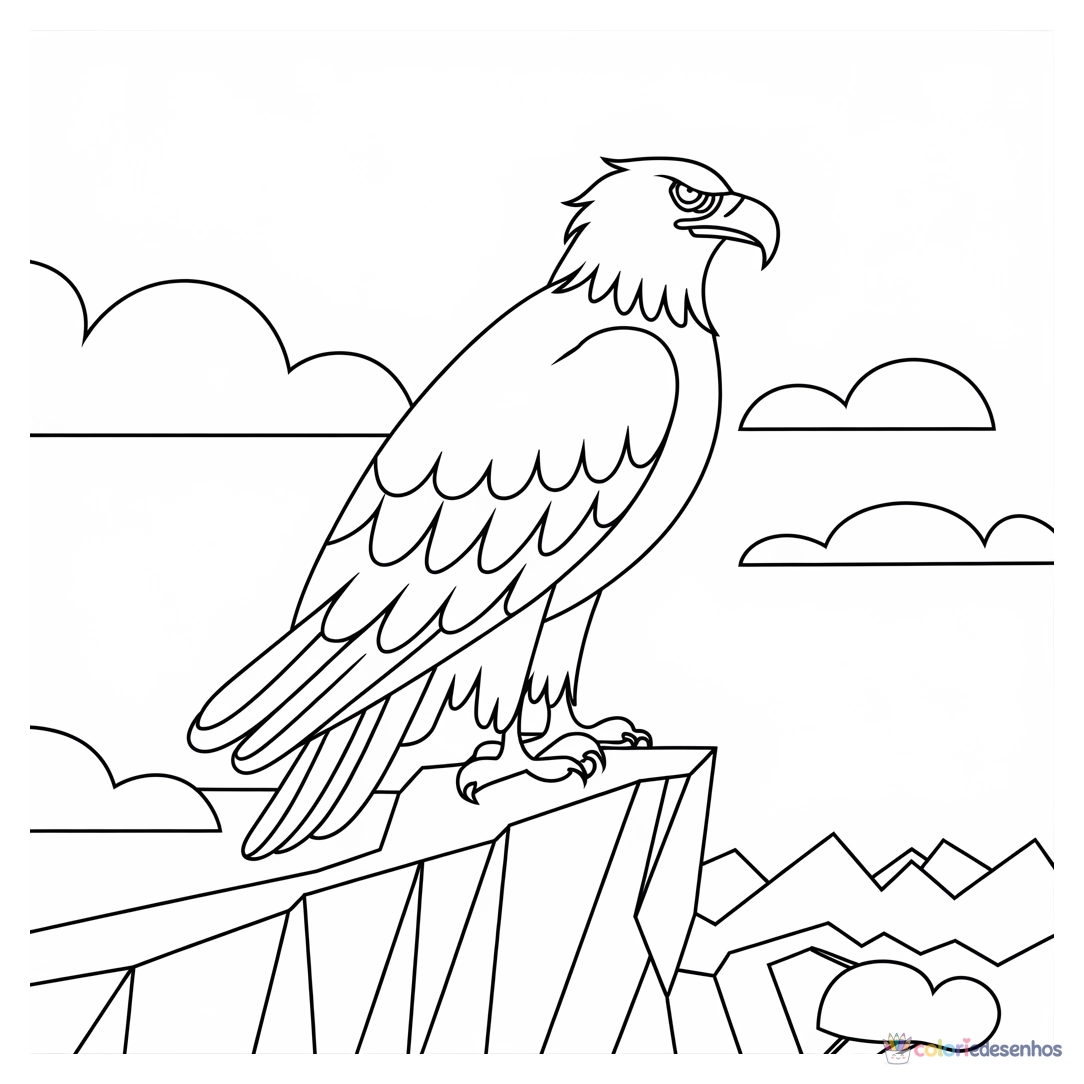 Desenhos de Águias para colorir