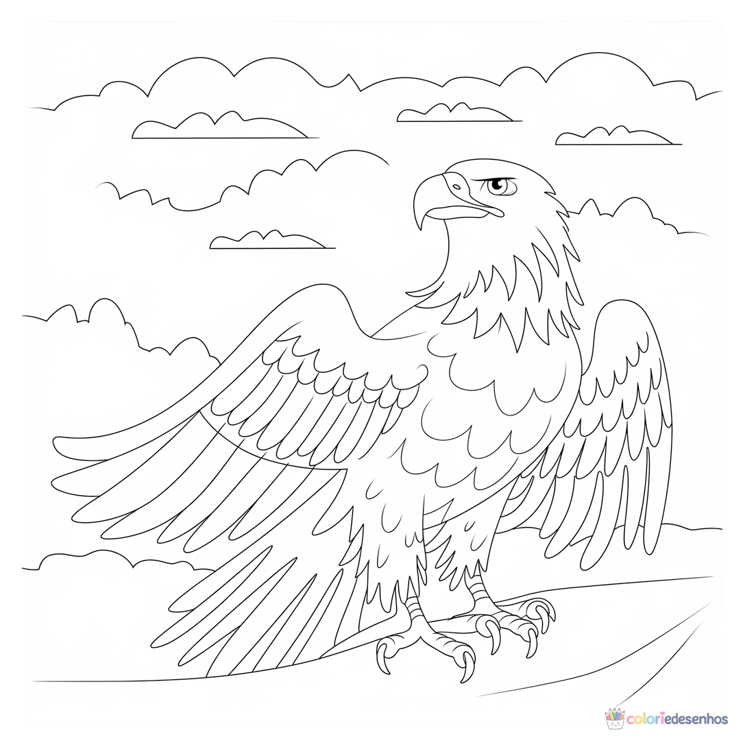 Águia para colorir