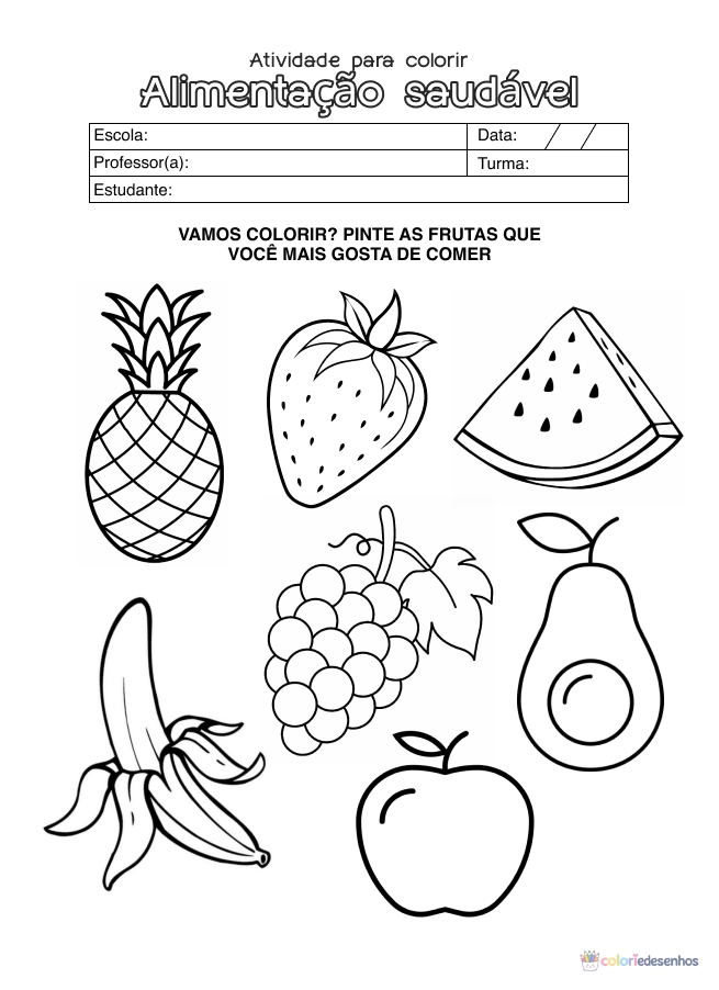 Desenhos de Alfabetização para colorir