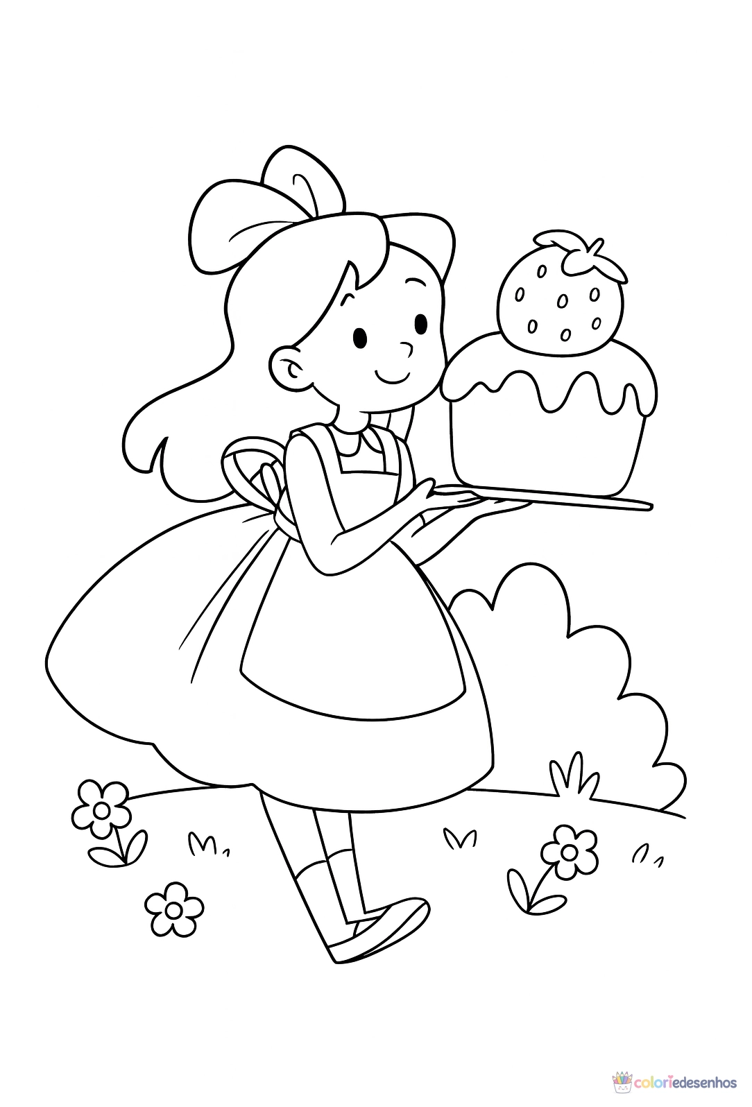 Alice no País das Maravilhas para imprimir e colorir para colorir