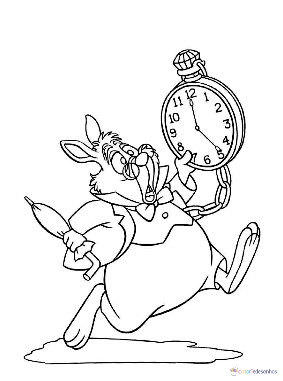 Alice no País das Maravilhas para imprimir e colorir para colorir