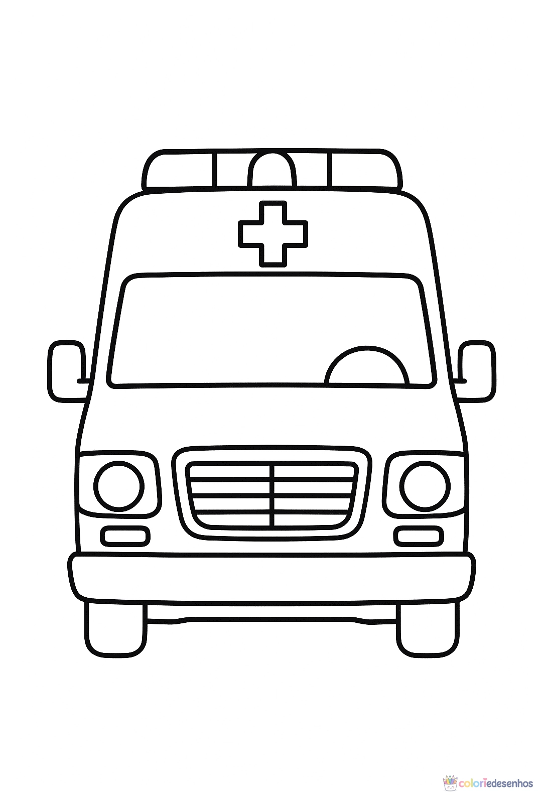 Ambulância para colorir