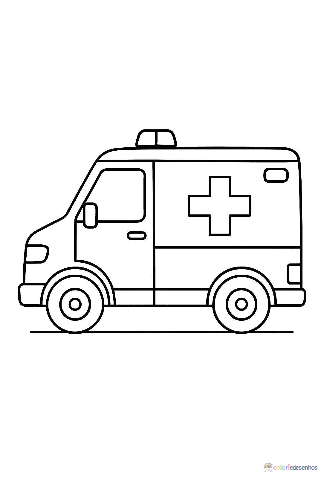 Ambulância para colorir