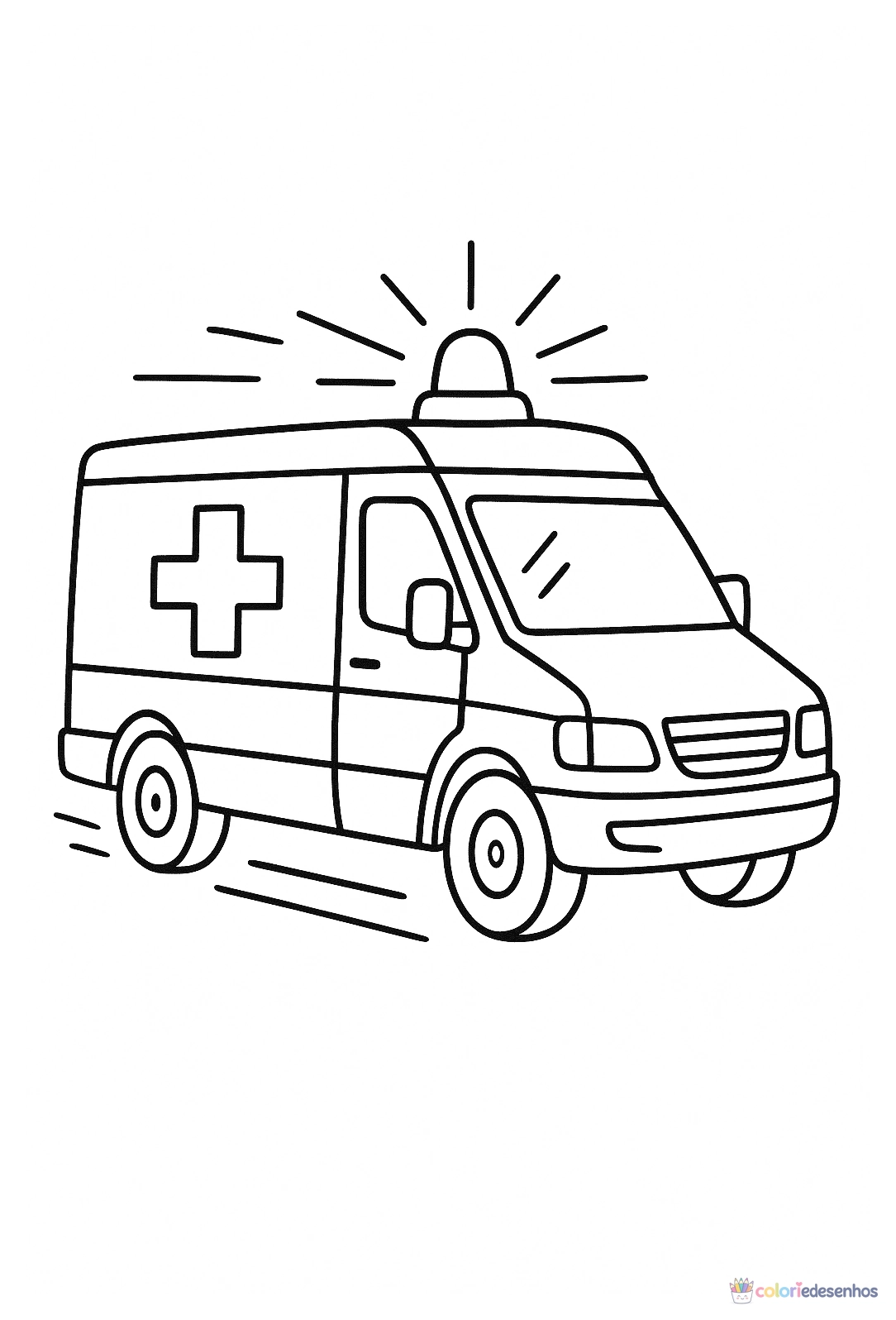 Ambulância para colorir