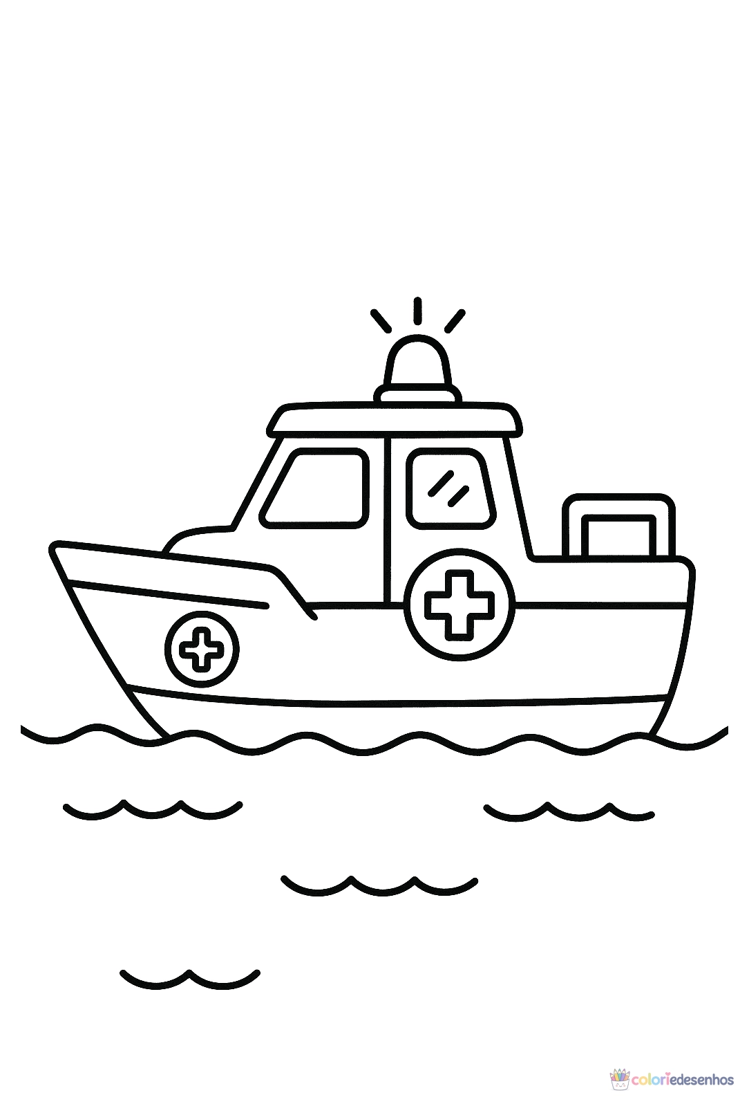 Ambulância para colorir