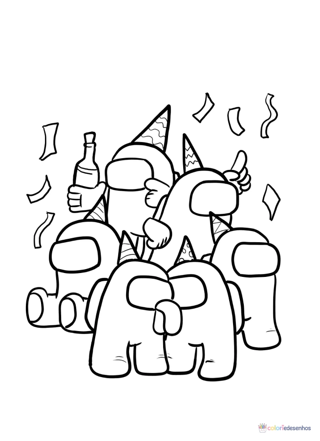 Desenhos de Among Us para colorir