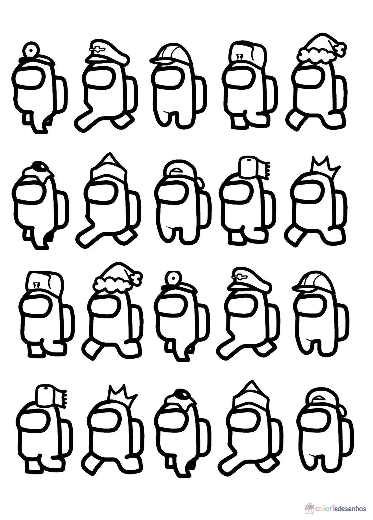 Among Us para imprimir e colorir para colorir