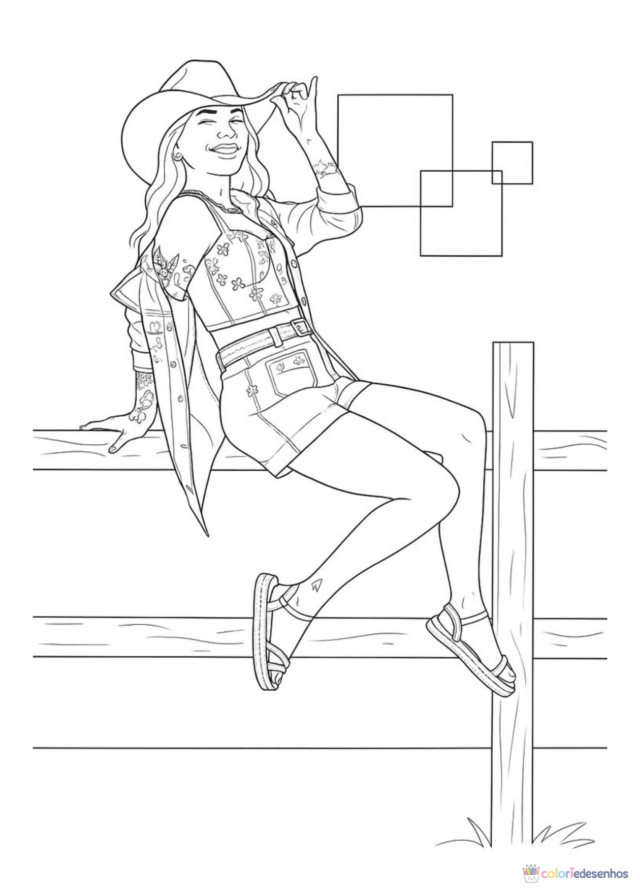 Desenhos de Ana Castela para colorir