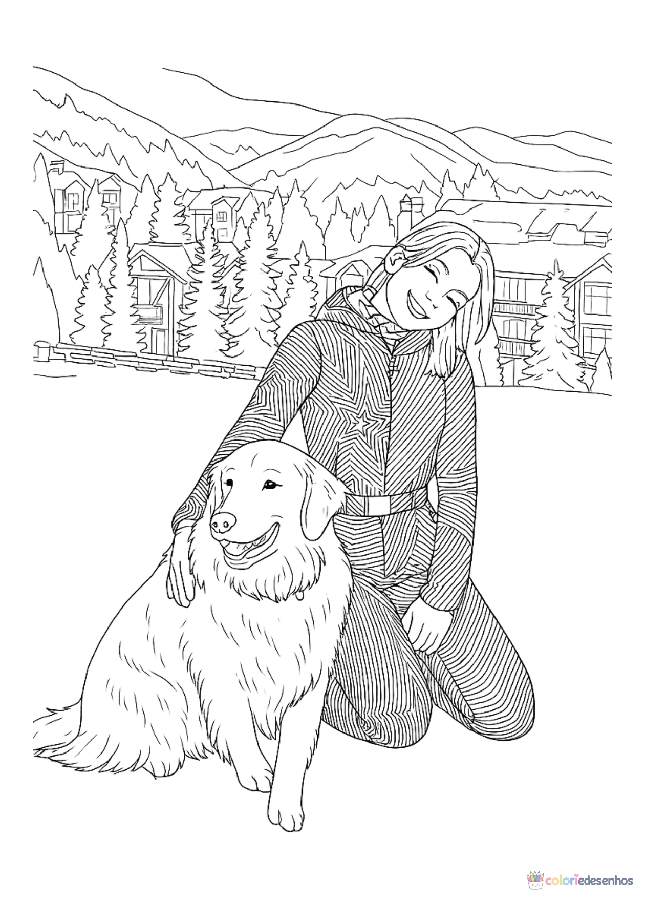 Boiadeirinha para imprimir e colorir para colorir