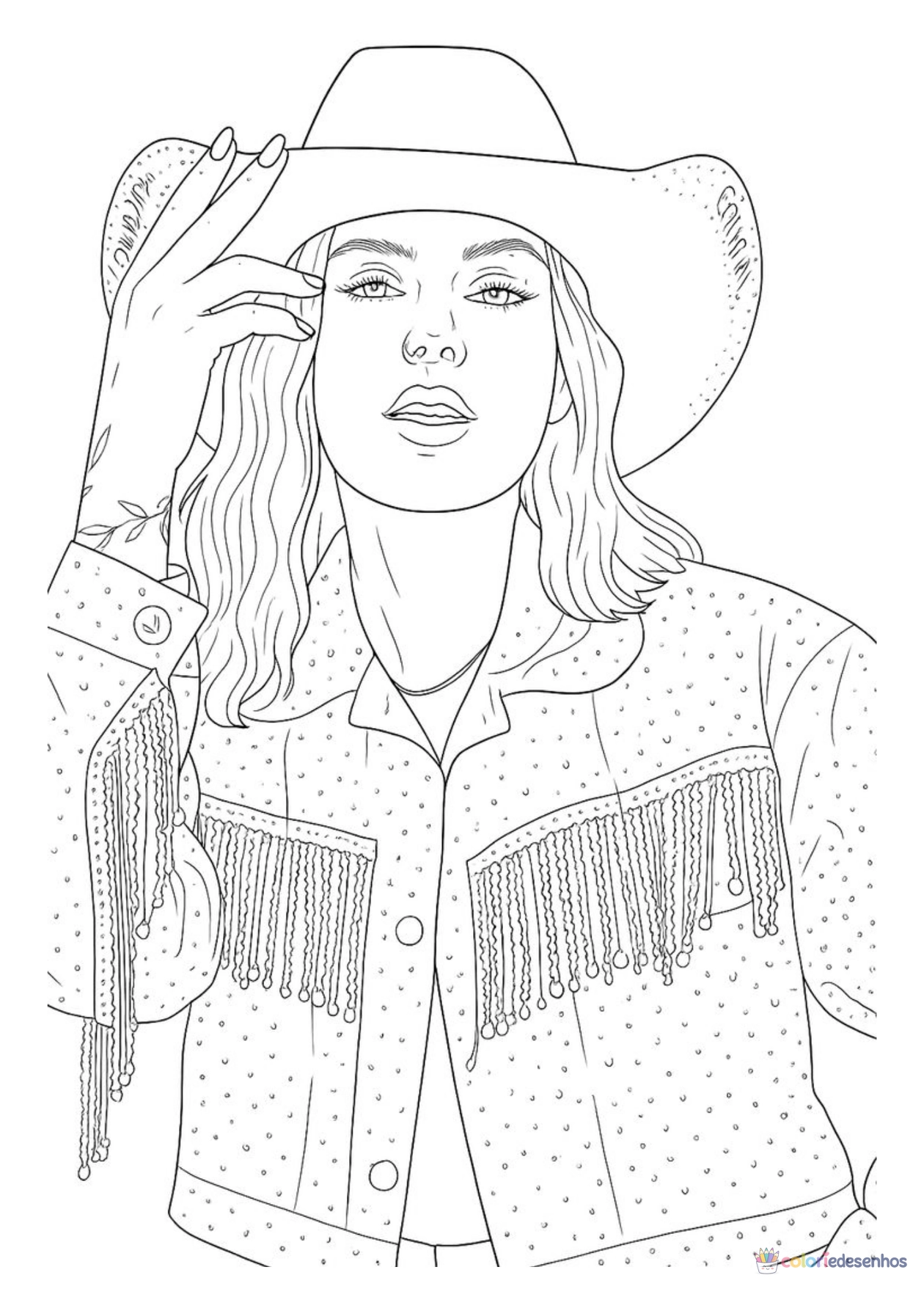 Ana Castela para imprimir e colorir para colorir