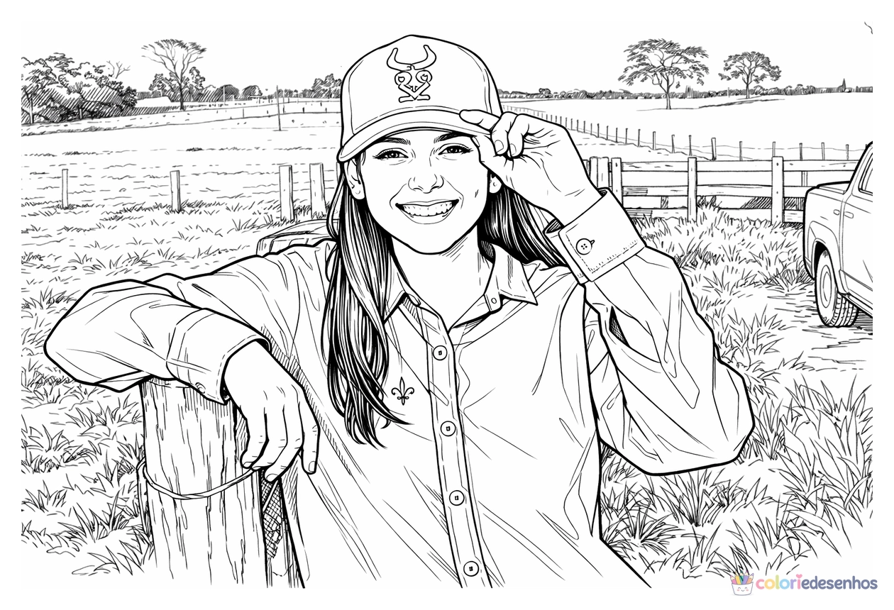 Ana Castela para imprimir e colorir para colorir