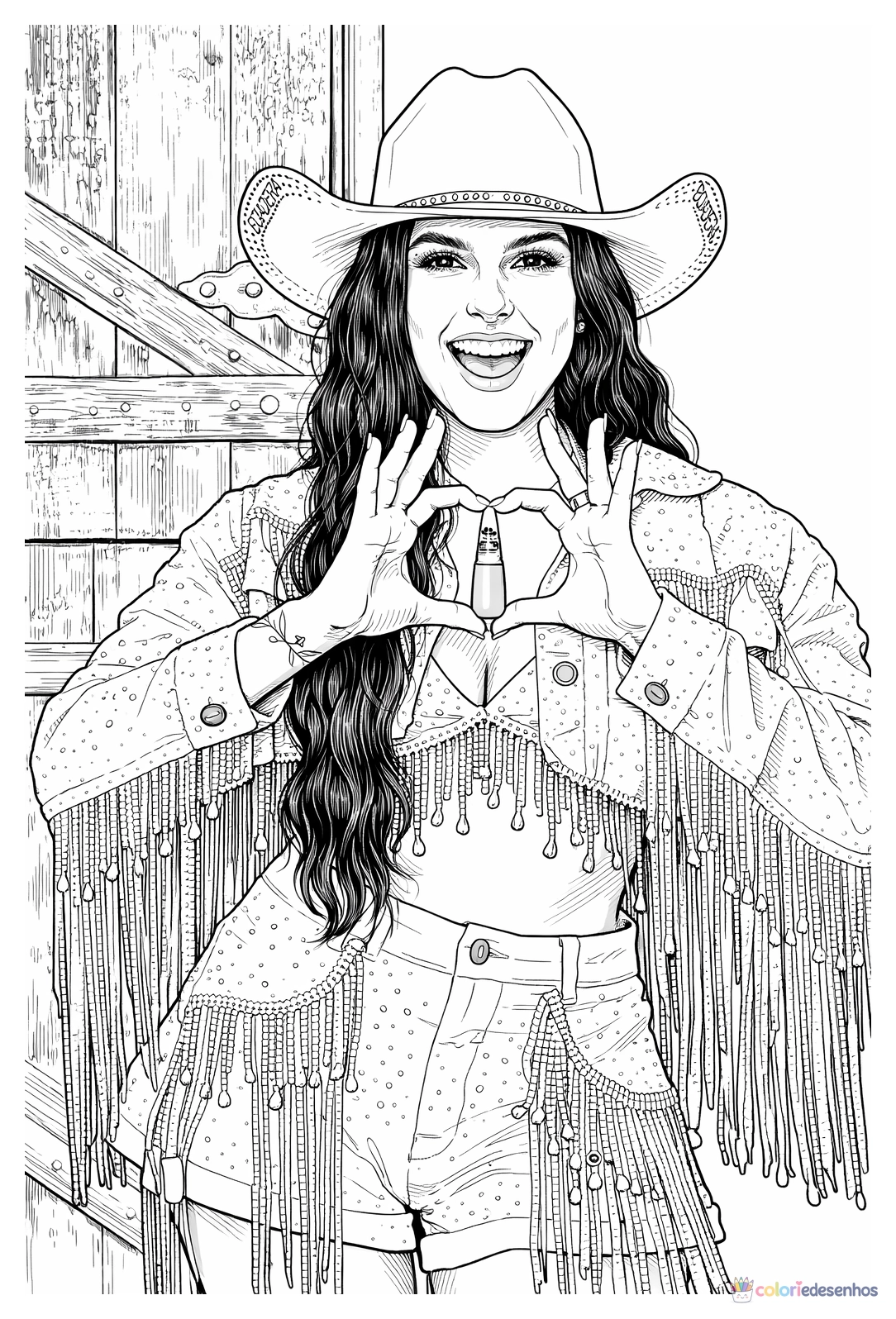 Ana Castela para imprimir e colorir para colorir