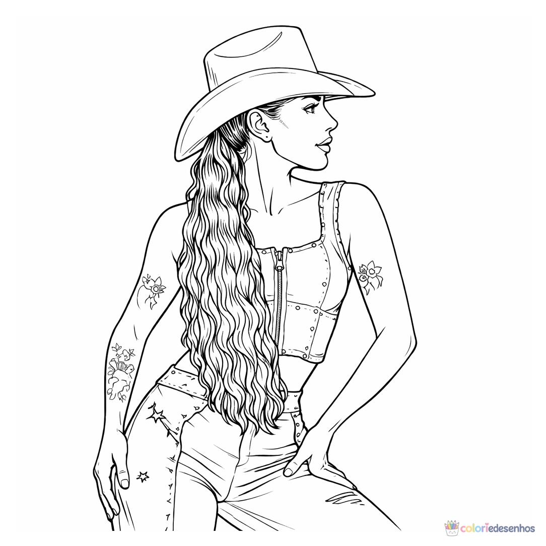 Ana Castela para imprimir e colorir para colorir