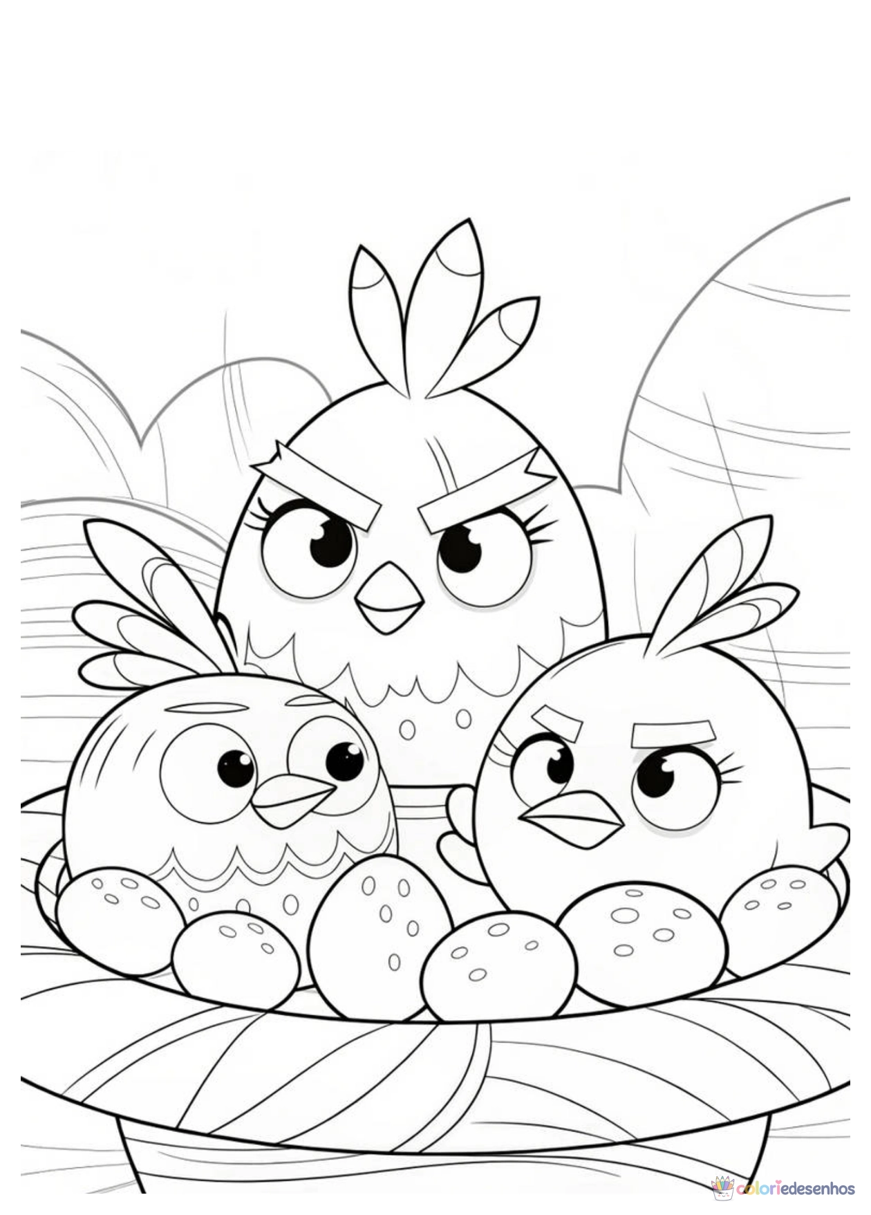 Angry Birds para imprimir e colorir para colorir