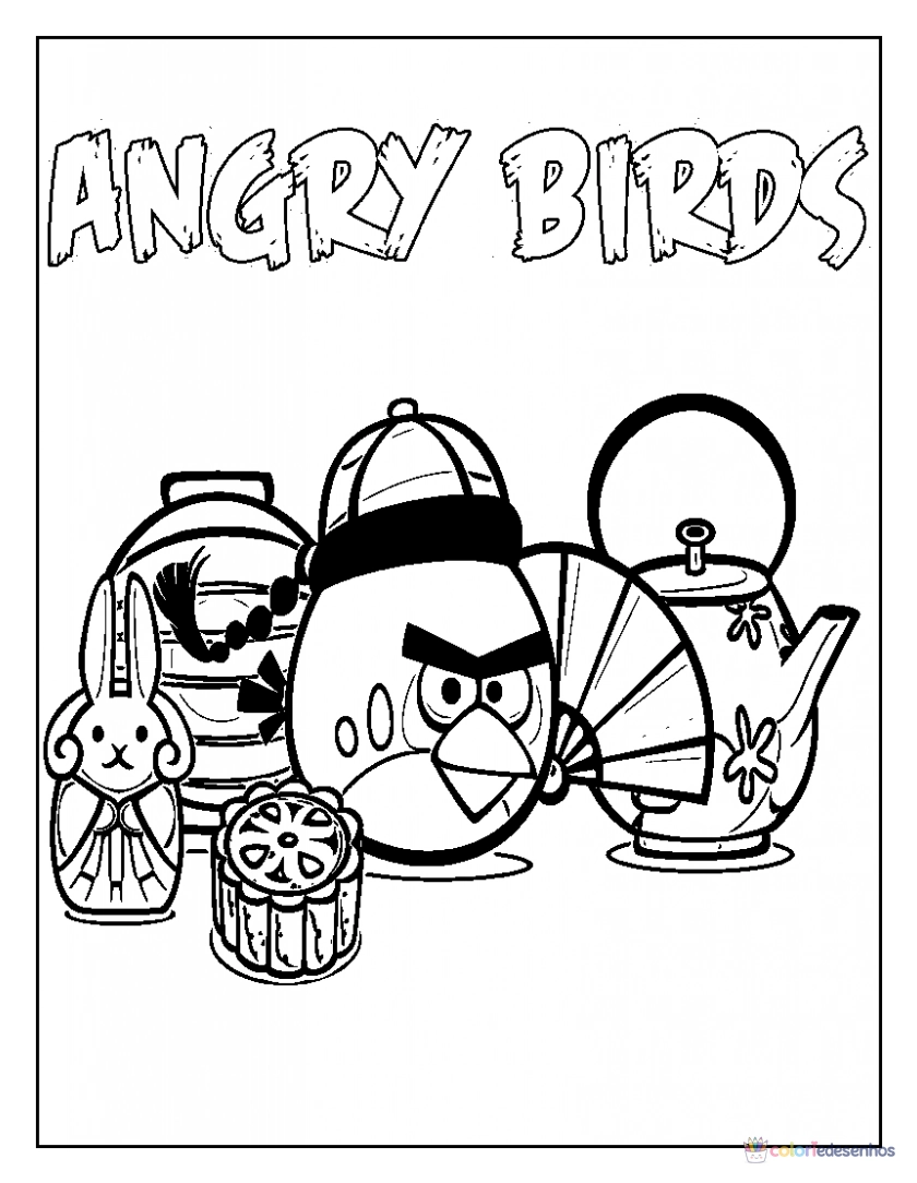Angry Birds para colorir