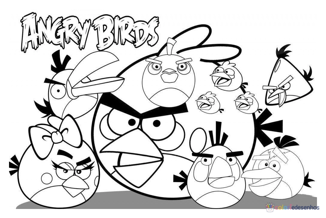 Angry Birds para colorir