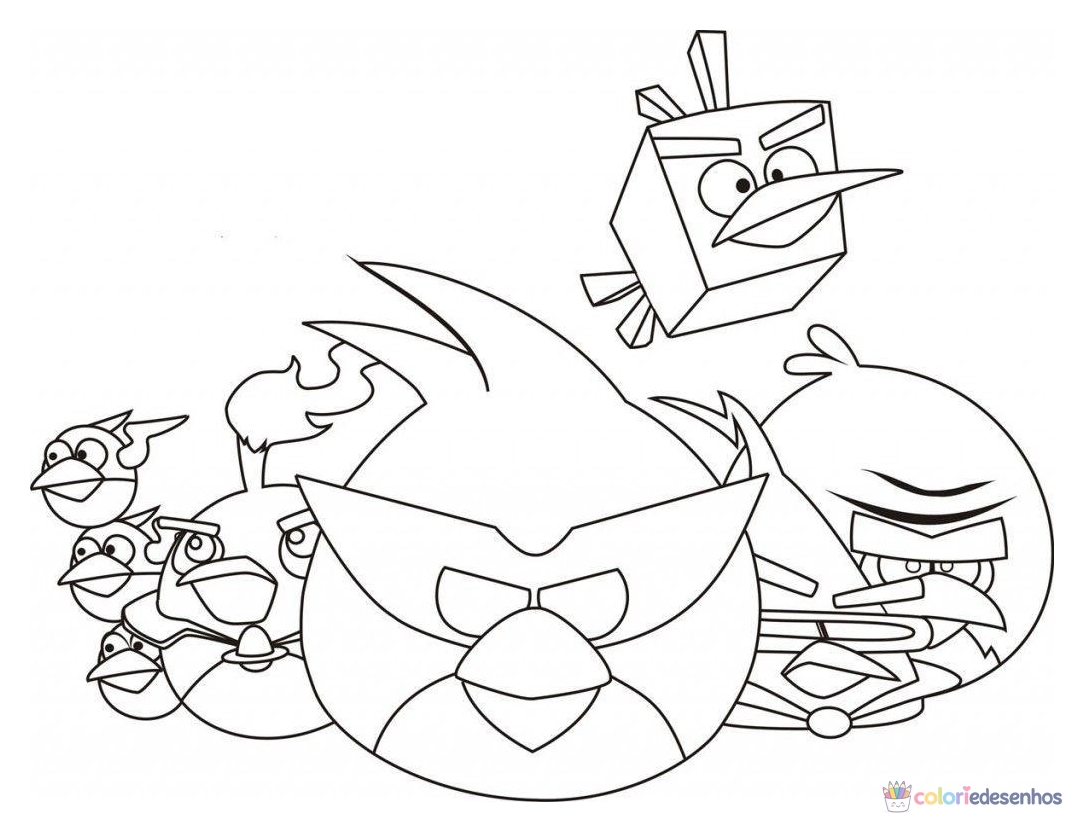 Angry Birds para colorir