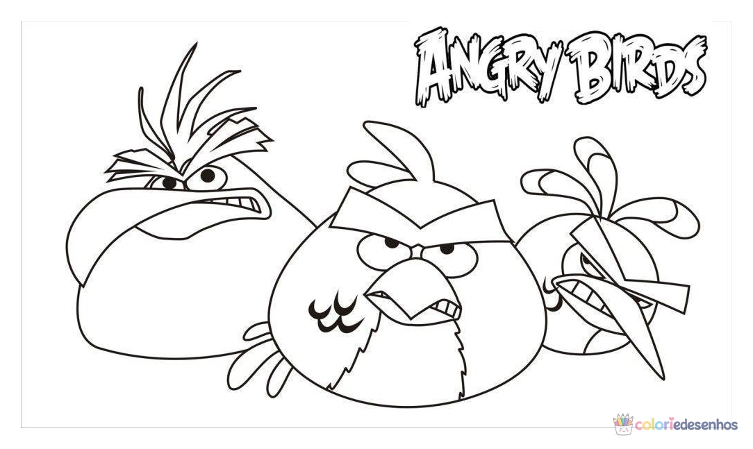Angry Birds para colorir