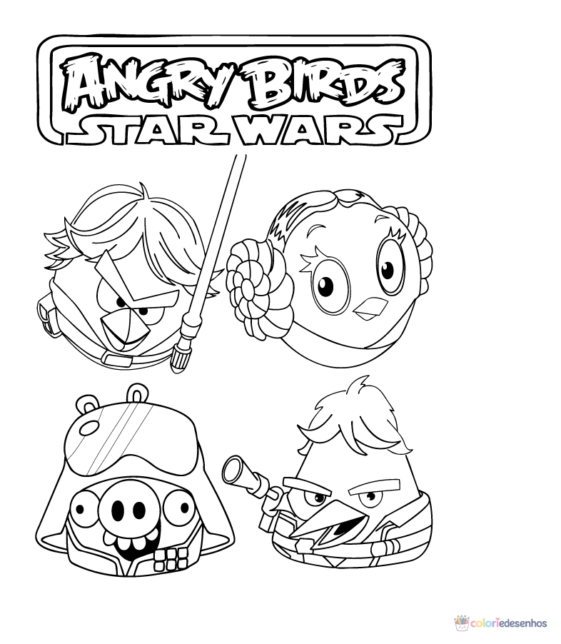 Angry Birds para colorir