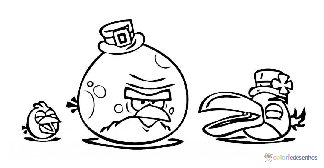 Angry Birds para colorir